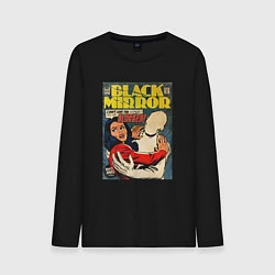 Лонгслив хлопковый мужской Белое рождество - Черное зеркало: комикс обложка, цвет: черный