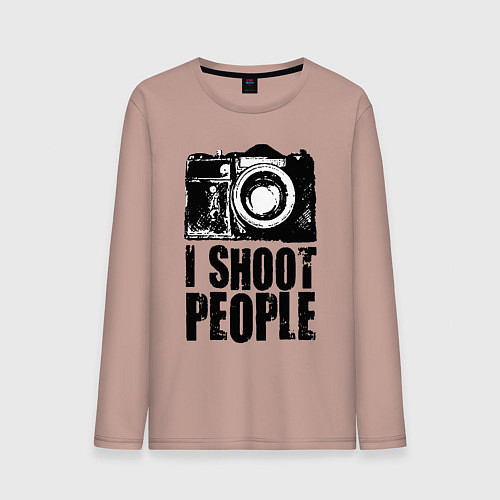 Мужской лонгслив Shoot photographer / Пыльно-розовый – фото 1