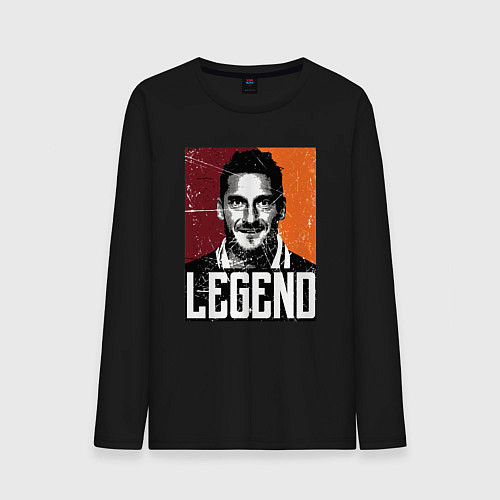 Мужской лонгслив Тотти легенда / Черный – фото 1