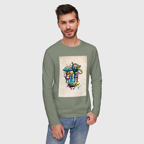 Мужской лонгслив Machinarium / Авокадо – фото 3