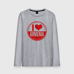 Лонгслив хлопковый мужской Love Armenia, цвет: меланж