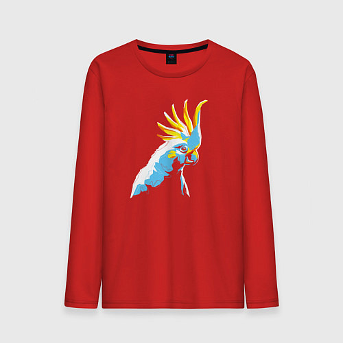 Мужской лонгслив Попугай WPAP / Красный – фото 1