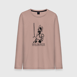 Лонгслив хлопковый мужской Don Quixote, цвет: пыльно-розовый