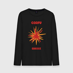 Лонгслив хлопковый мужской Корфу - Греция, цвет: черный