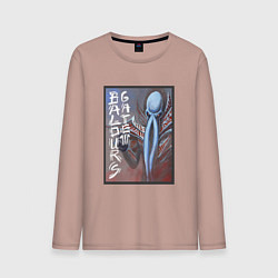 Лонгслив хлопковый мужской Baldurs Gate 3 Иллитид, цвет: пыльно-розовый