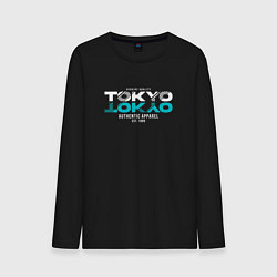 Лонгслив хлопковый мужской Tokyo Inscription, цвет: черный