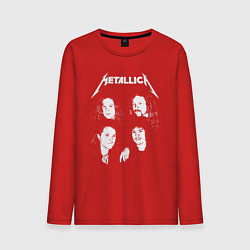 Лонгслив хлопковый мужской Metallica band, цвет: красный