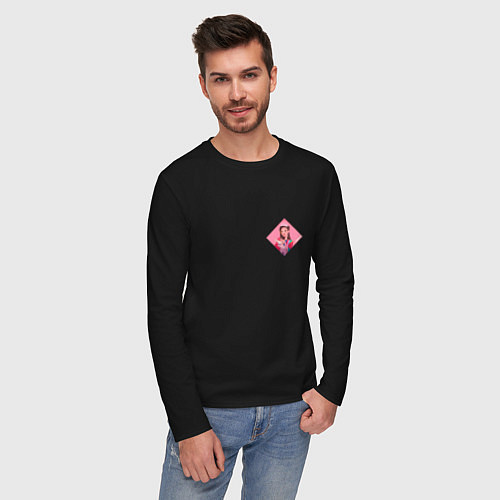 Мужской лонгслив Арт Дженни из BlackPink - мини / Черный – фото 3