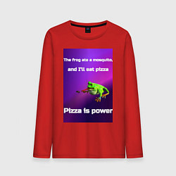 Мужской лонгслив Pizza is power