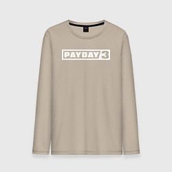 Лонгслив хлопковый мужской Payday 3 logo, цвет: миндальный