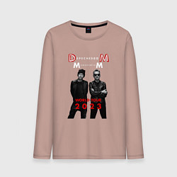 Лонгслив хлопковый мужской Depeche Mode 2023 Memento Mori - Dave & Martin 04, цвет: пыльно-розовый