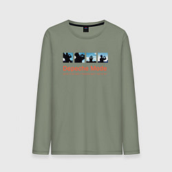 Лонгслив хлопковый мужской Depeche Mode - World In My Eyes Single, цвет: авокадо