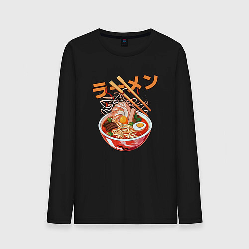 Мужской лонгслив Ramen Рамен / Черный – фото 1