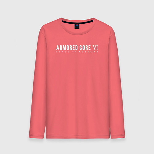 Мужской лонгслив Armored core 6 logo / Коралловый – фото 1