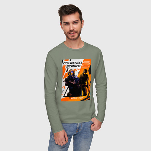 Мужской лонгслив КС 2 Азимов / Авокадо – фото 3