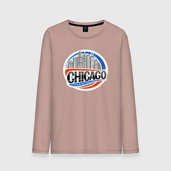 Лонгслив хлопковый мужской Chicago, цвет: пыльно-розовый