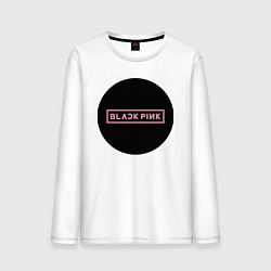 Лонгслив хлопковый мужской Black pink - logotype - group - South Korea, цвет: белый