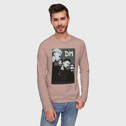 Лонгслив хлопковый мужской Depeche Mode 90 Violator, цвет: пыльно-розовый — фото 2