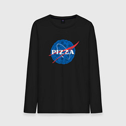 Лонгслив хлопковый мужской Pizza x NASA, цвет: черный