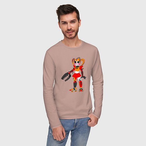 Мужской лонгслив Циркус Бэйби / Пыльно-розовый – фото 3