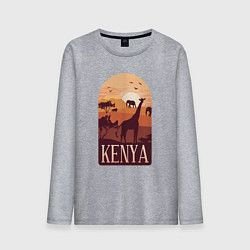 Лонгслив хлопковый мужской Kenya, цвет: меланж