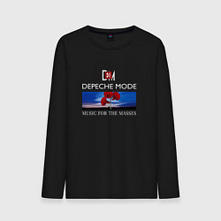 Лонгслив хлопковый мужской Depeche Mode - Music for the Masses logo, цвет: черный