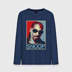 Лонгслив хлопковый мужской Snoop, цвет: тёмно-синий