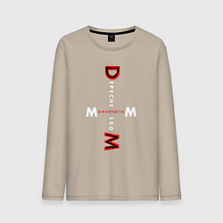 Лонгслив хлопковый мужской Depeche Mode - Memento Mori MM, цвет: миндальный