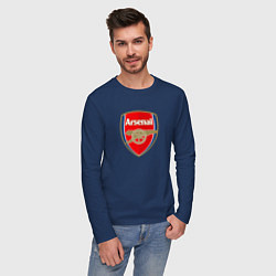 Лонгслив хлопковый мужской Arsenal fc sport, цвет: тёмно-синий — фото 2