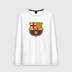 Лонгслив хлопковый мужской Barcelona fc sport, цвет: белый