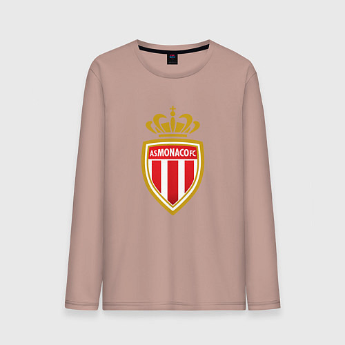 Мужской лонгслив Monaco fc sport / Пыльно-розовый – фото 1