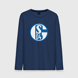 Лонгслив хлопковый мужской Schalke 04 fc club, цвет: тёмно-синий