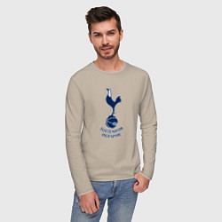 Лонгслив хлопковый мужской Tottenham Hotspur fc sport, цвет: миндальный — фото 2