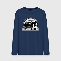 Лонгслив хлопковый мужской Mazda club, цвет: тёмно-синий