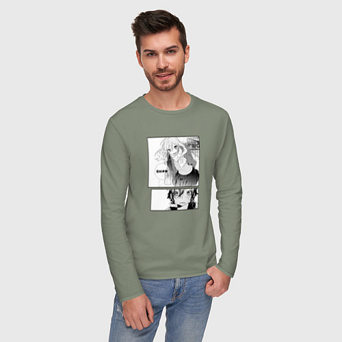 Мужской лонгслив Манга Хоримия / Авокадо – фото 3