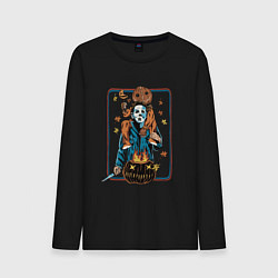 Лонгслив хлопковый мужской Хэллоуин - майкл майерс, цвет: черный