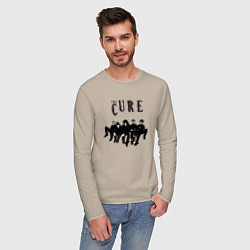 Лонгслив хлопковый мужской The Cure - A Band, цвет: миндальный — фото 2
