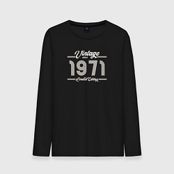 Лонгслив хлопковый мужской Лимитированный выпуск 1971, цвет: черный