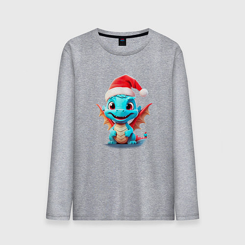 Мужской лонгслив Милый дракошка / Меланж – фото 1
