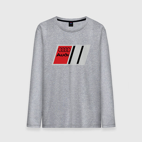 Мужской лонгслив Audi logo / Меланж – фото 1