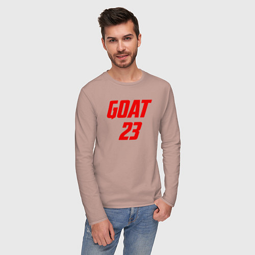 Мужской лонгслив Goat 23 / Пыльно-розовый – фото 3