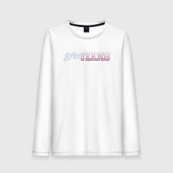 Лонгслив хлопковый мужской Newjeans logo, цвет: белый