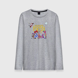 Лонгслив хлопковый мужской The Amazing Digital Circus, цвет: меланж