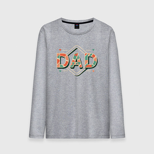 Мужской лонгслив Папа мозаика / Меланж – фото 1