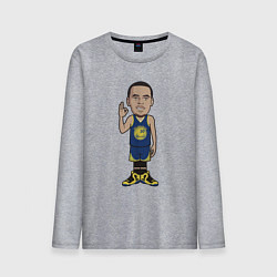 Лонгслив хлопковый мужской Стефен Карри, цвет: меланж