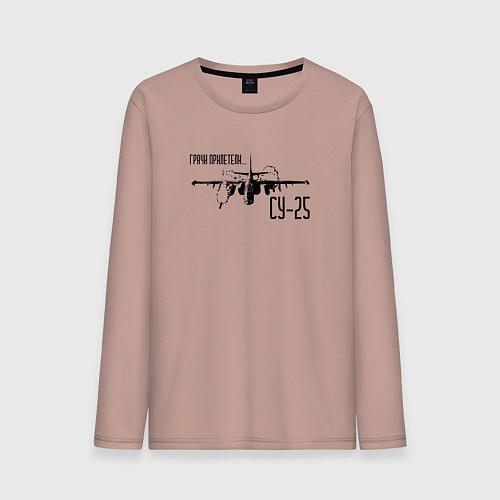 Мужской лонгслив Су-25 Грачи прилетели / Пыльно-розовый – фото 1