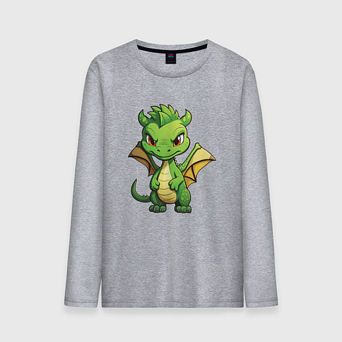 Мужской лонгслив Добрый дракон 2024 / Меланж – фото 1