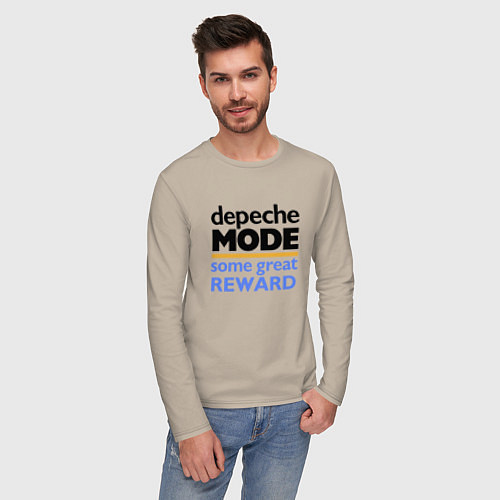 Мужской лонгслив Depeche Mode - Some Great Reward / Миндальный – фото 3