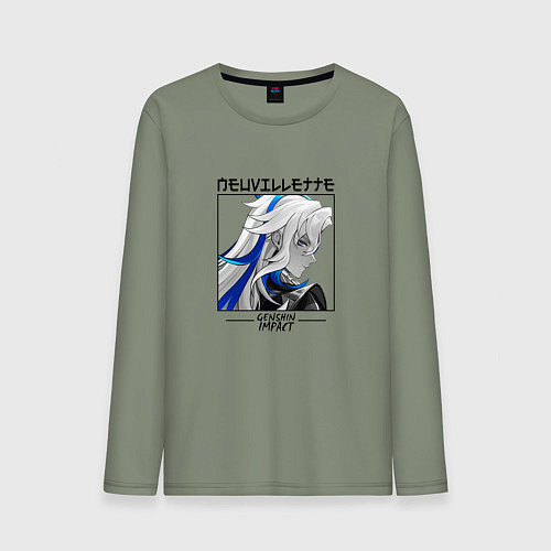 Мужской лонгслив Нёвиллет в квадрате / Авокадо – фото 1