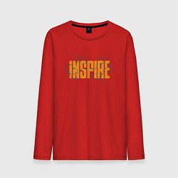 Лонгслив хлопковый мужской Inspire, цвет: красный